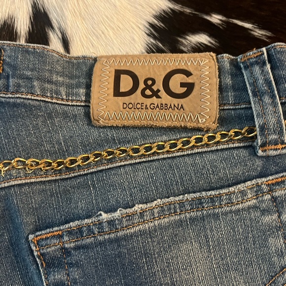 D&G Dolce & Gabbana Women's Jeans Chain  Italy Size 30 - Picture 4 of 11